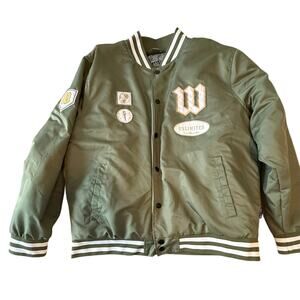 Brooklyn Cloth Mfg. Co. green polyester bomber style jacket size XL Mens